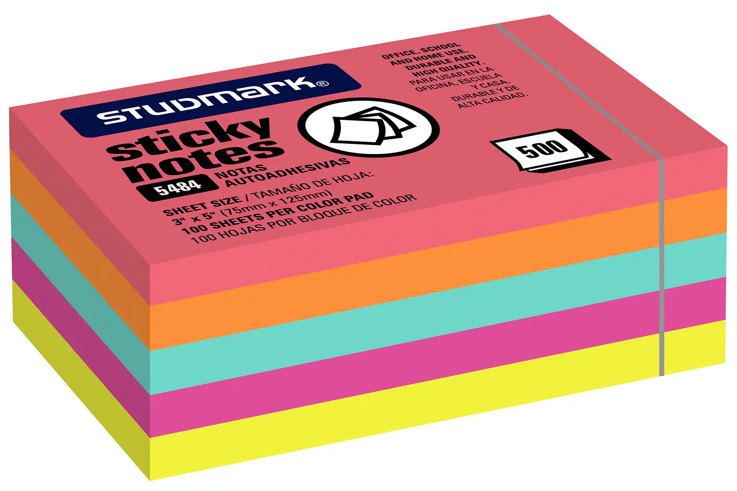 Notas autoadhesivas multicolor 75 x 125mm 1