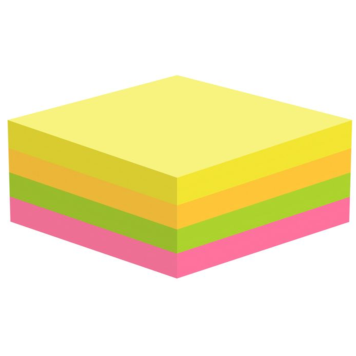 Notas autoadhesivas Neón multicolor 75 x 75mm 1