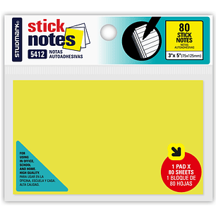 Notas autoadhesivas Neón 75 x 125mm