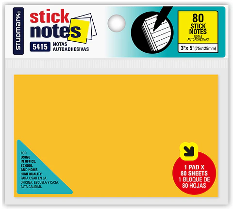 Notas autoadhesivas Neón 75 x 125mm