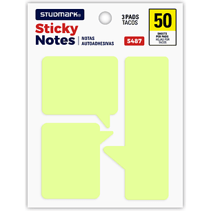 Notas adhesivas diseño burbujas