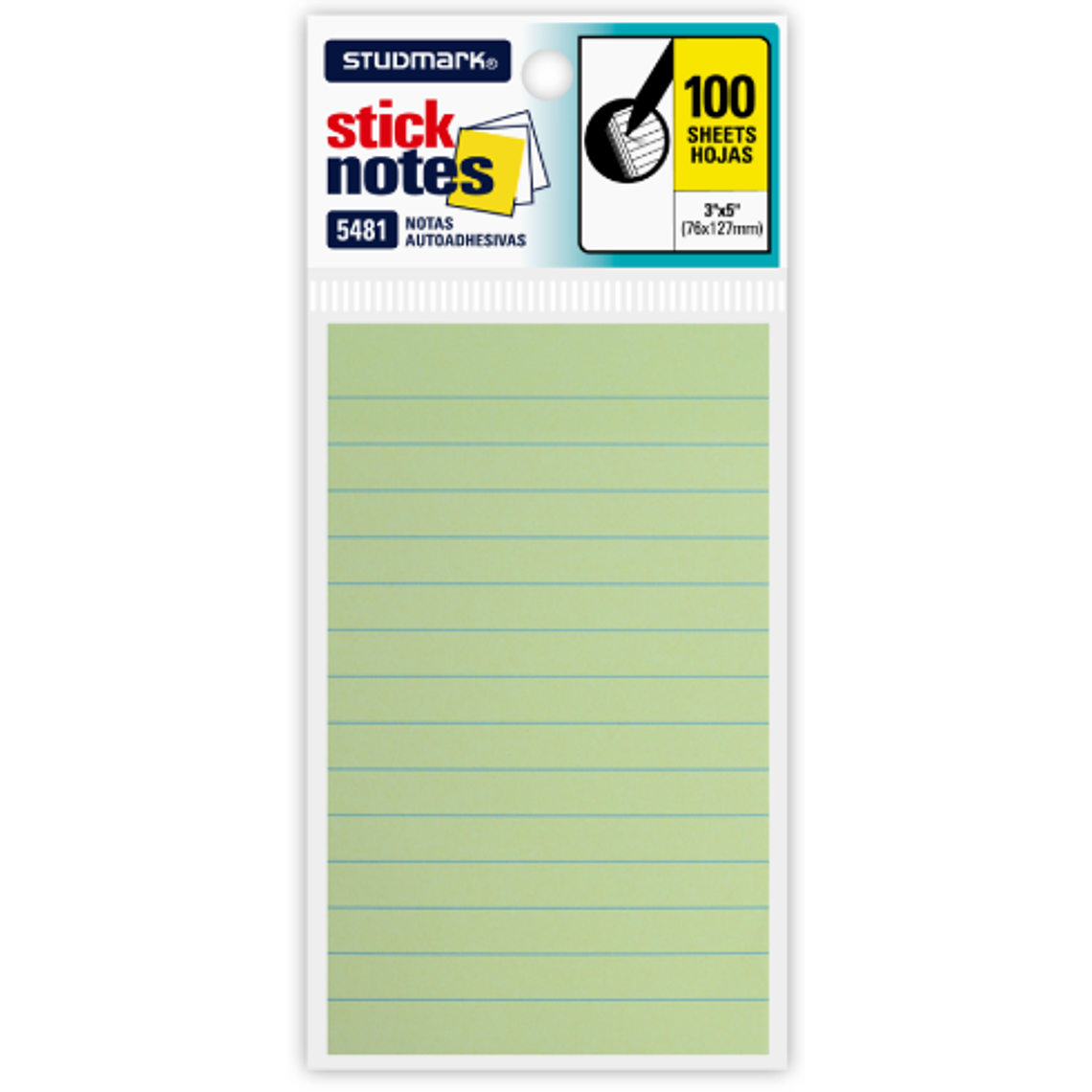 Notas autoadhesivas rayadas 76 x 127mm 4