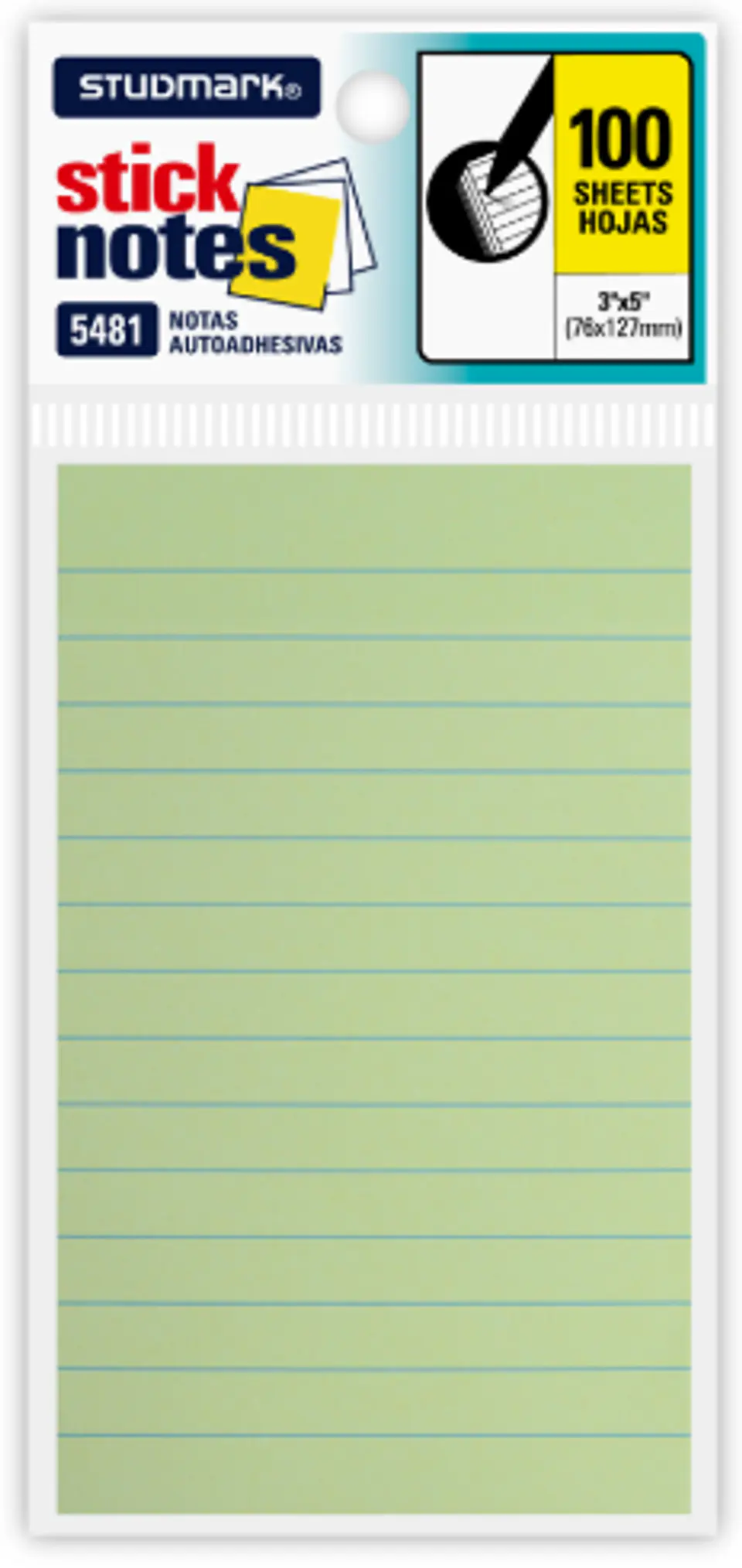 Notas autoadhesivas rayadas 76 x 127mm 4