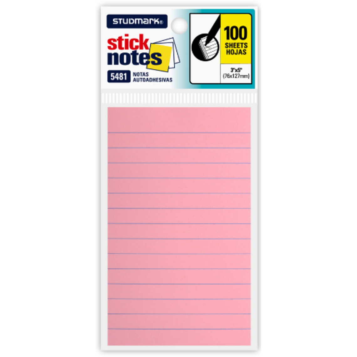Notas autoadhesivas rayadas 76 x 127mm 3
