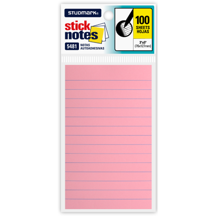 Notas autoadhesivas rayadas 76 x 127mm 3