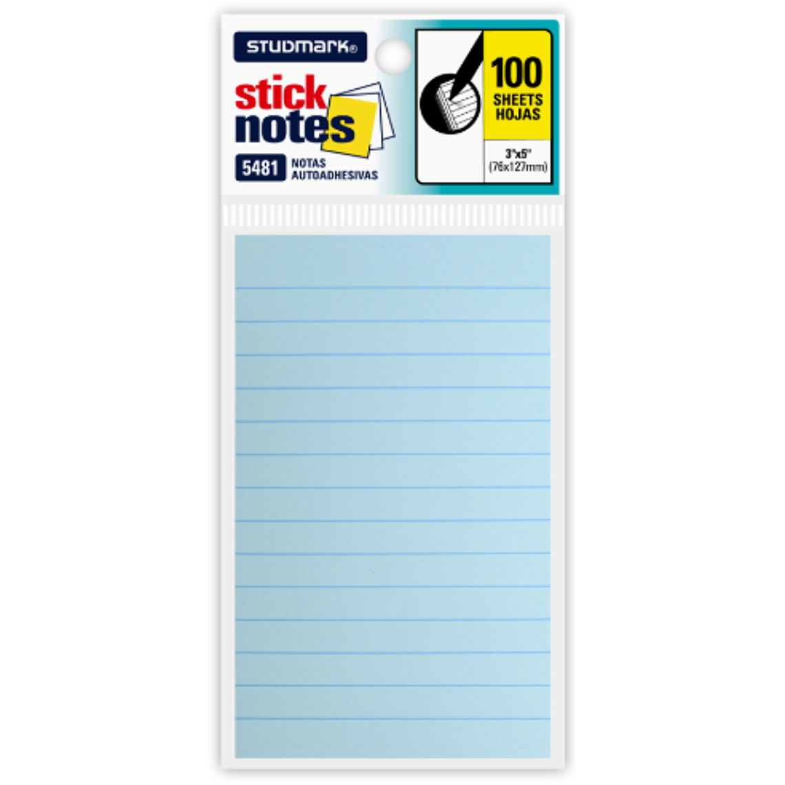 Notas autoadhesivas rayadas 76 x 127mm 2