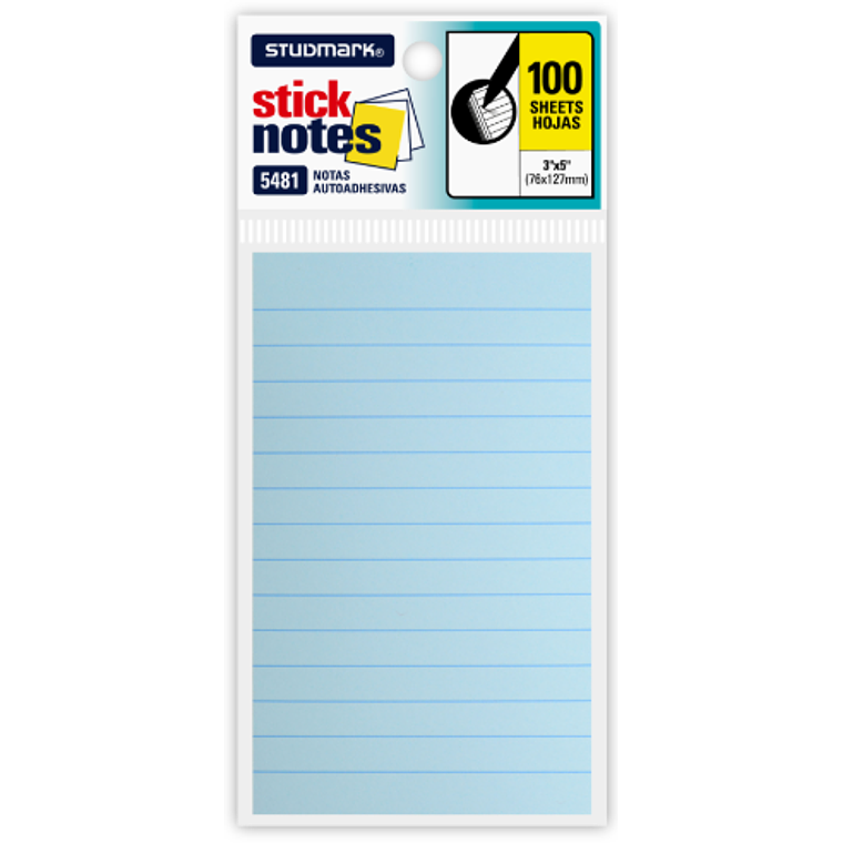 Notas autoadhesivas rayadas 76 x 127mm 2