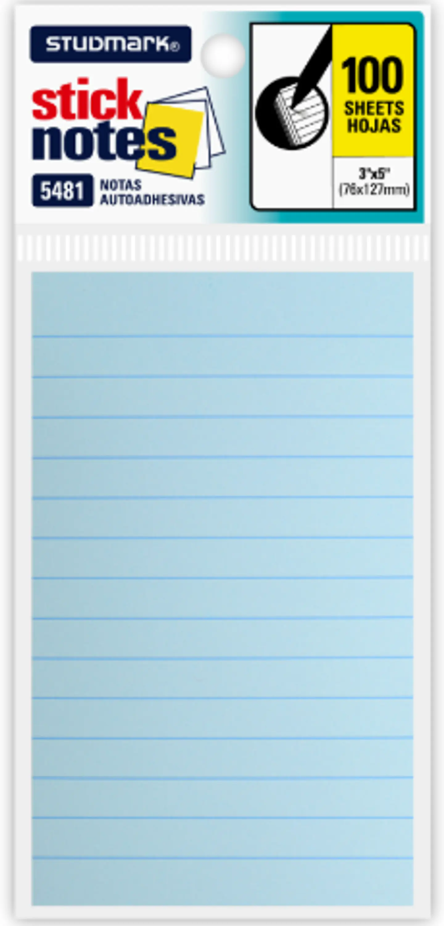 Notas autoadhesivas rayadas 76 x 127mm 2