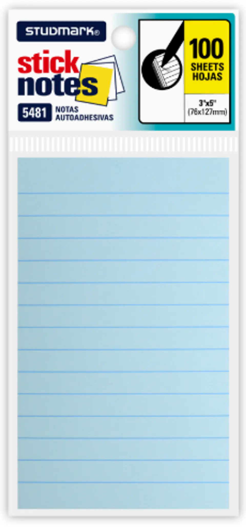 Notas autoadhesivas rayadas 76 x 127mm 2