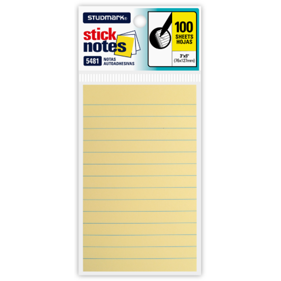 Notas autoadhesivas rayadas 76 x 127mm 1