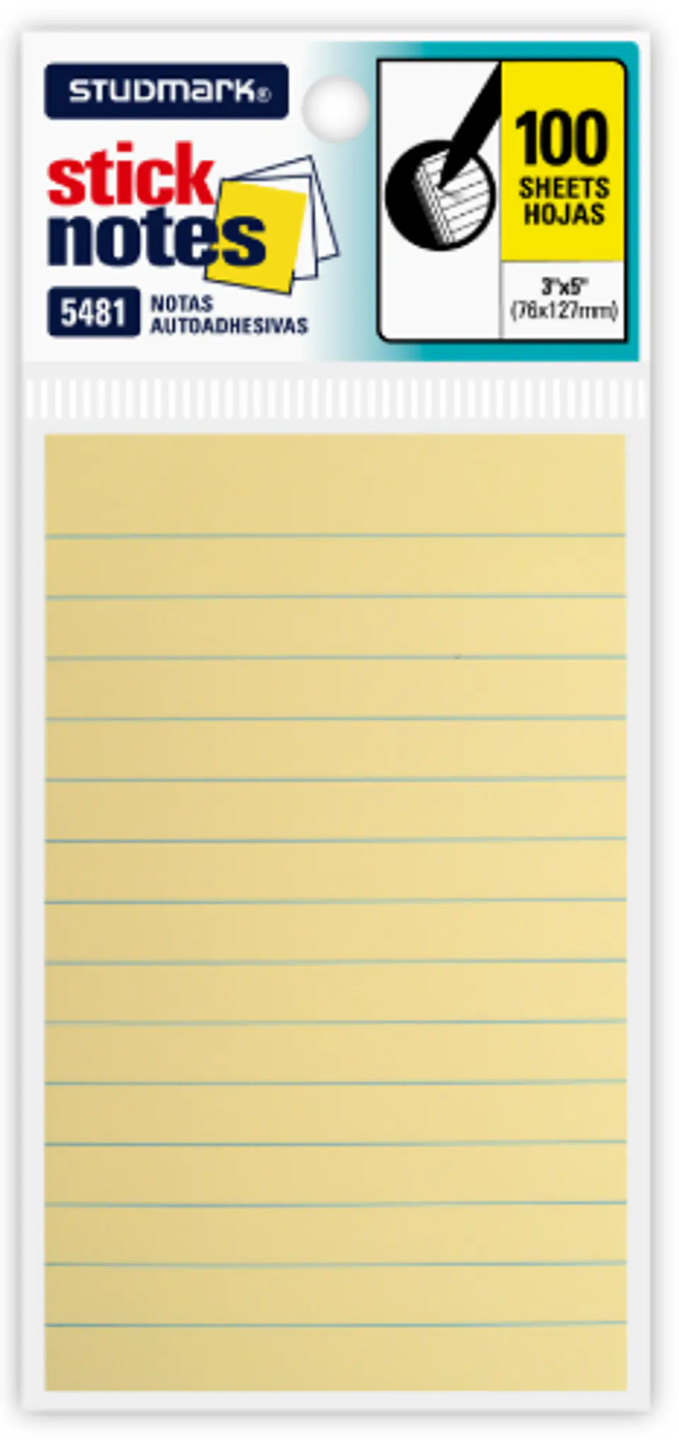 Notas autoadhesivas rayadas 76 x 127mm 1