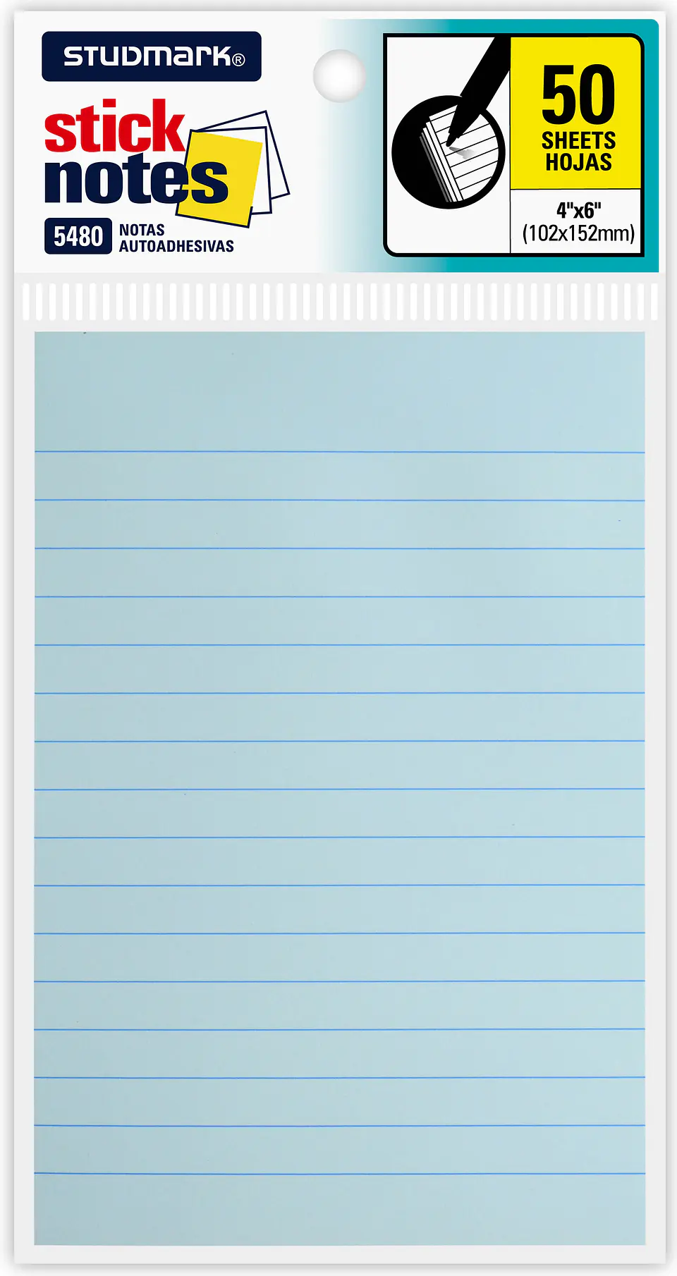 Notas adhesivas rayadas Studmark 102 x 152mm 2