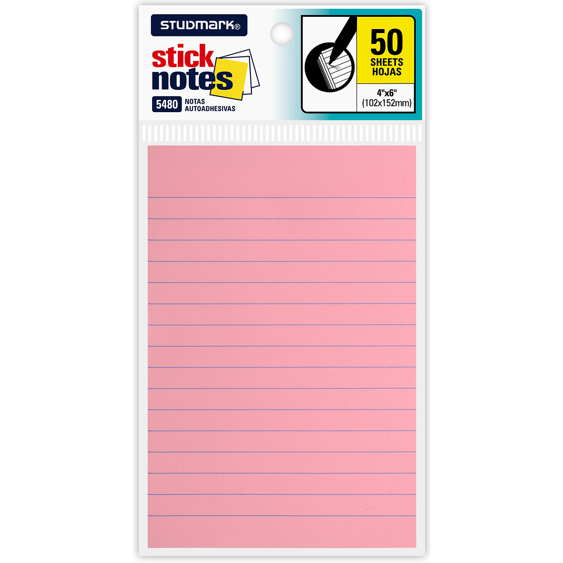 Notas adhesivas rayadas Studmark 102 x 152mm 3