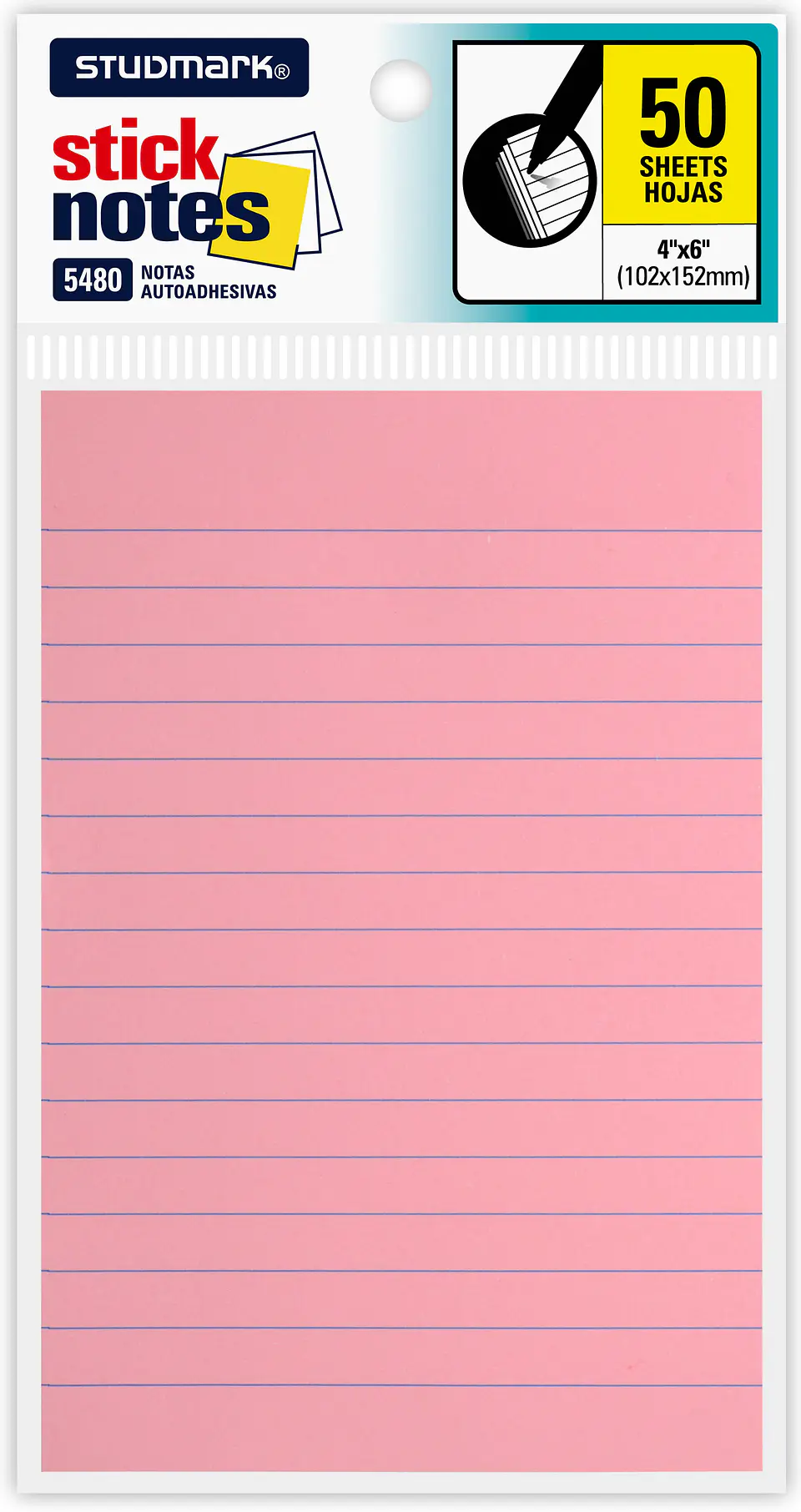 Notas adhesivas rayadas Studmark 102 x 152mm 3