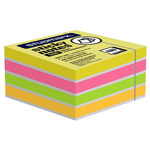 Notas adhesivas Neón multicolor 75 x 75mm