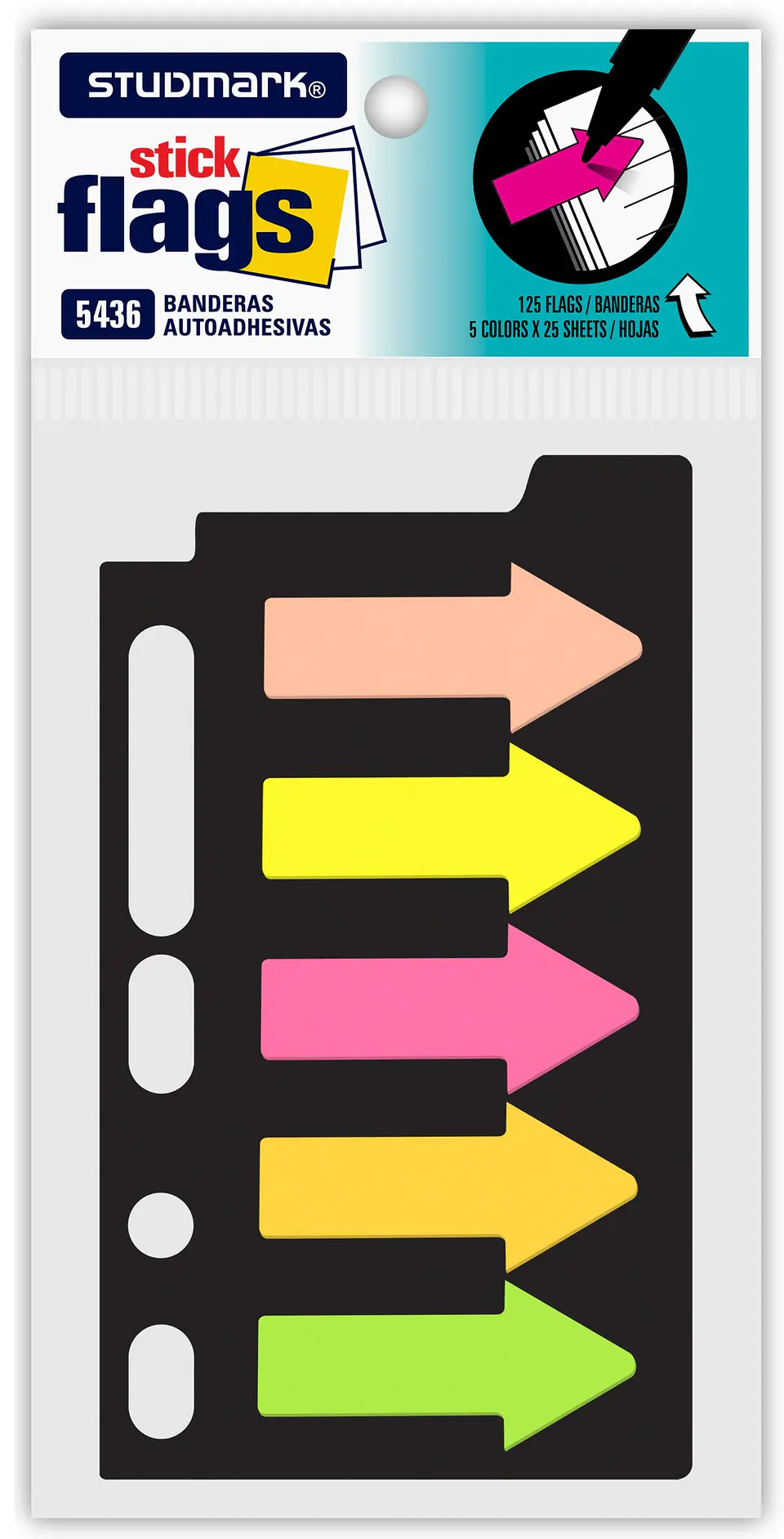 Banderitas en forma de flecha con 5 colores 1