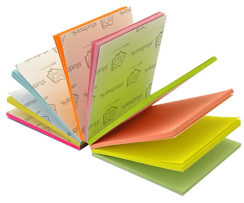 Notas adhesivas Studmark de 9 colores