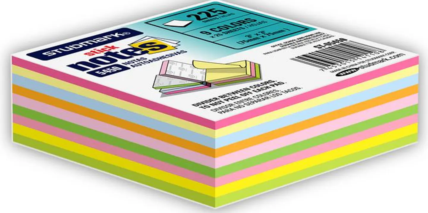 Notas adhesivas Studmark de 9 colores 1