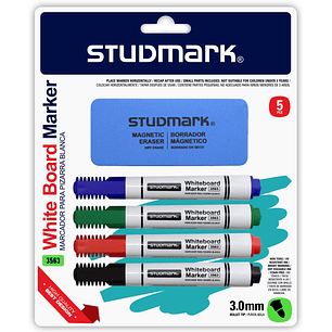 Set de marcadores para tableros y borrador