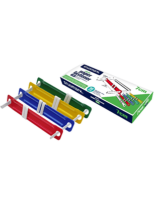 Caja de 50 ganchos plásticos para folders