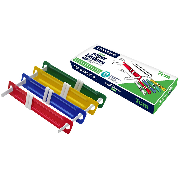 Caja de 50 ganchos plásticos para folders 1