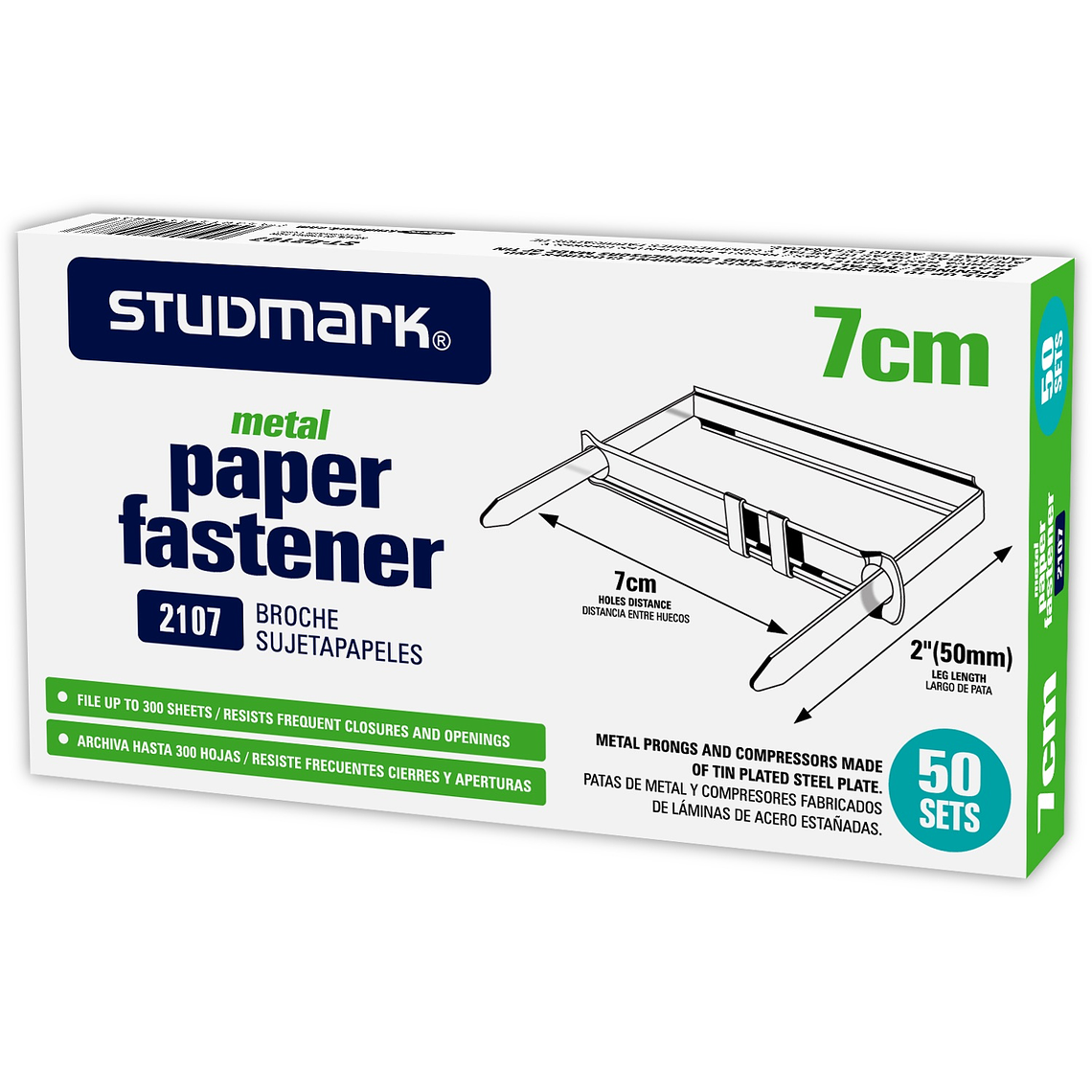 Caja de 50 ganchos de metal para folders 1