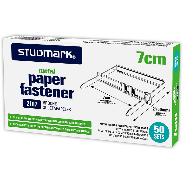 Caja de 50 ganchos de metal para folders 1