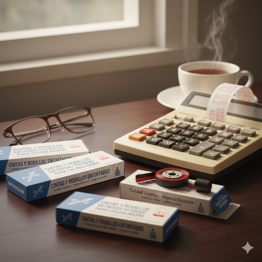 Cintas y rodillos entintados para calculadoras