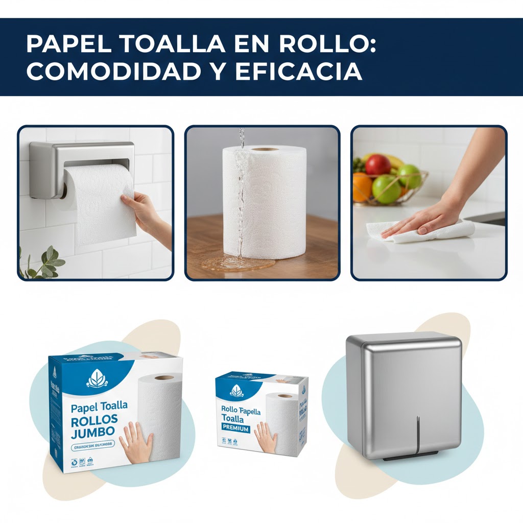 Papel toalla en rollo