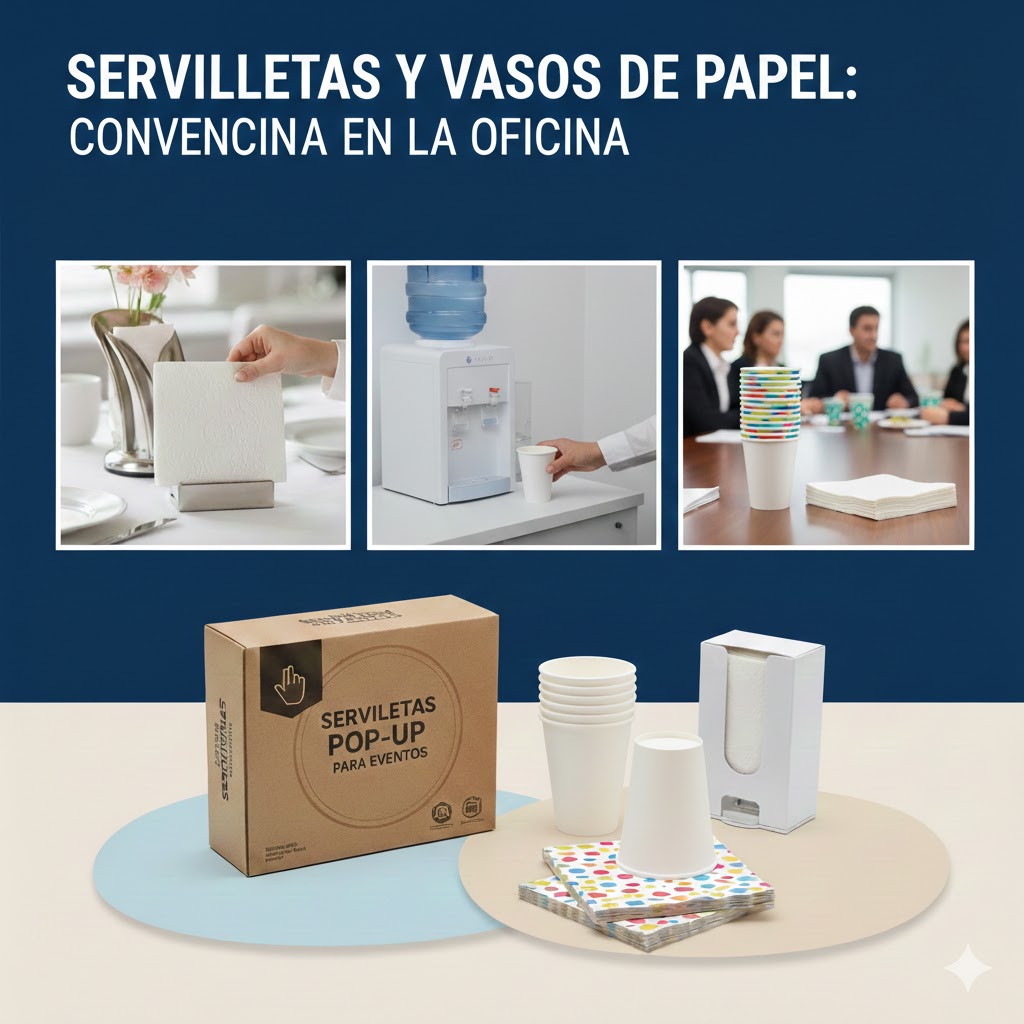 Servilletas y vasos de papel