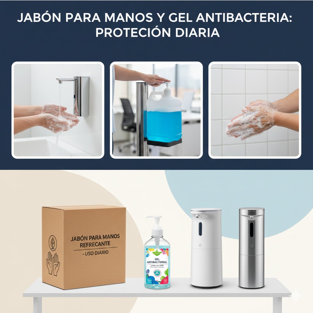 Jabón para manos y gel antibacterial
