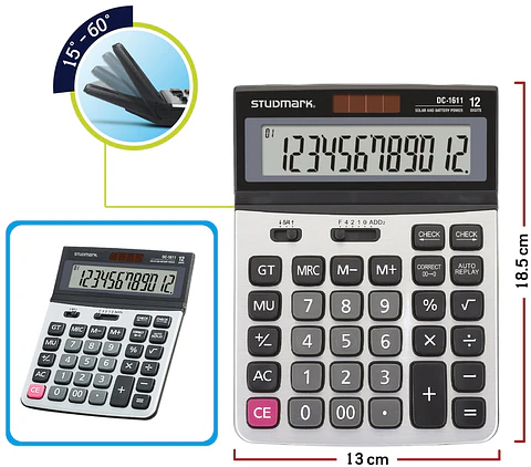 Calculadora Studmark de 12 dígitos ST-DC-1611