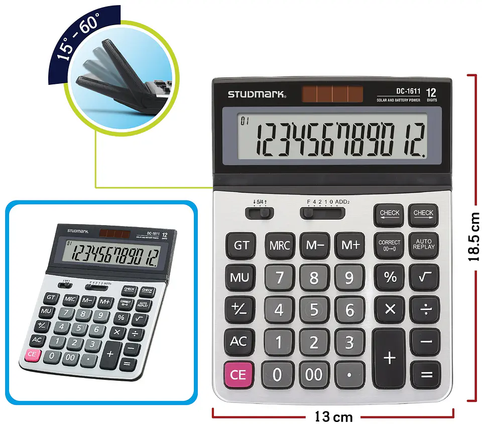Calculadora Studmark de 12 dígitos ST-DC-1611 1