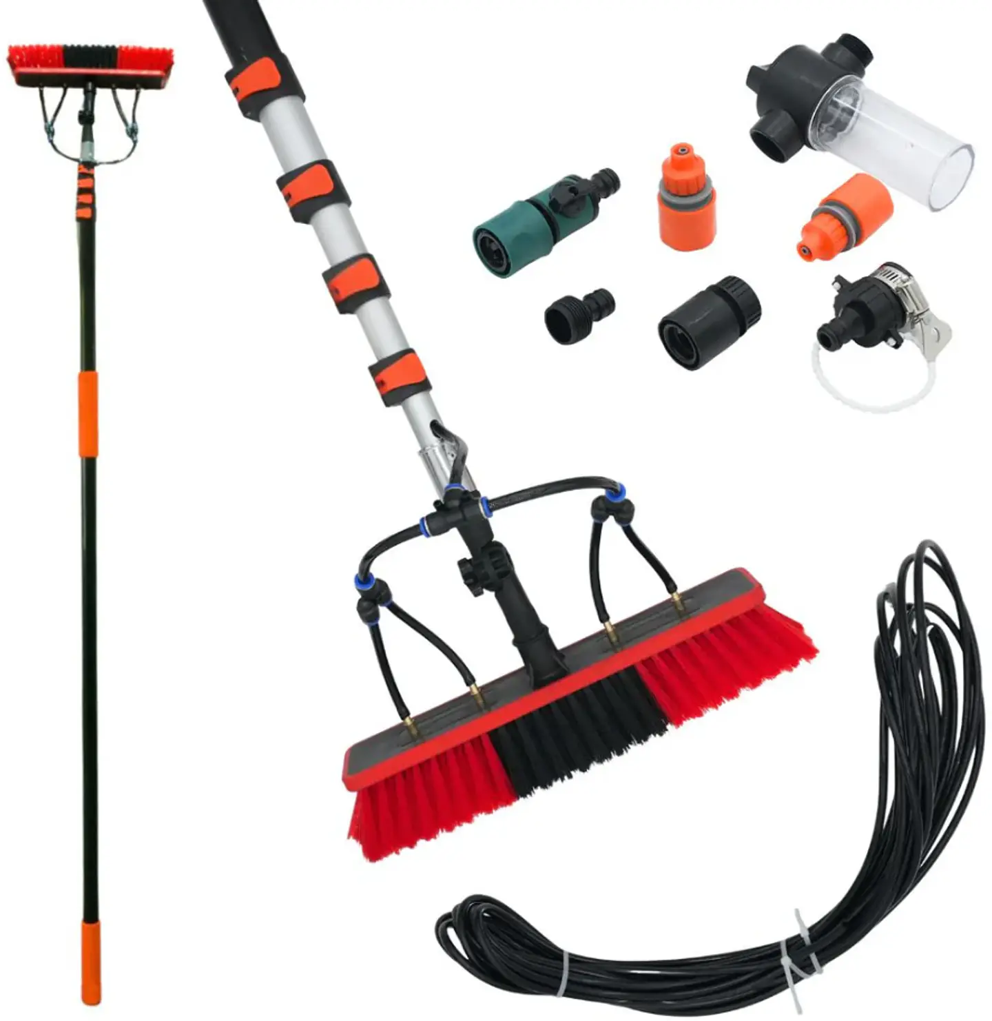 Cepillo Con Extensión Ajustable 9mts Lavado De Páneles Solares 4