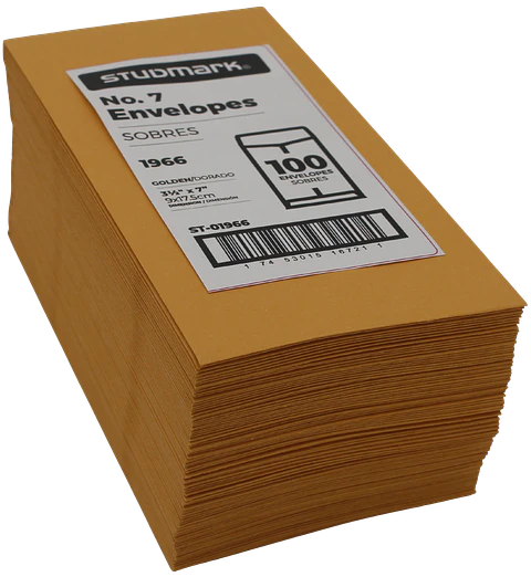 Paquete de 100 sobres de pago Studmark No. 7