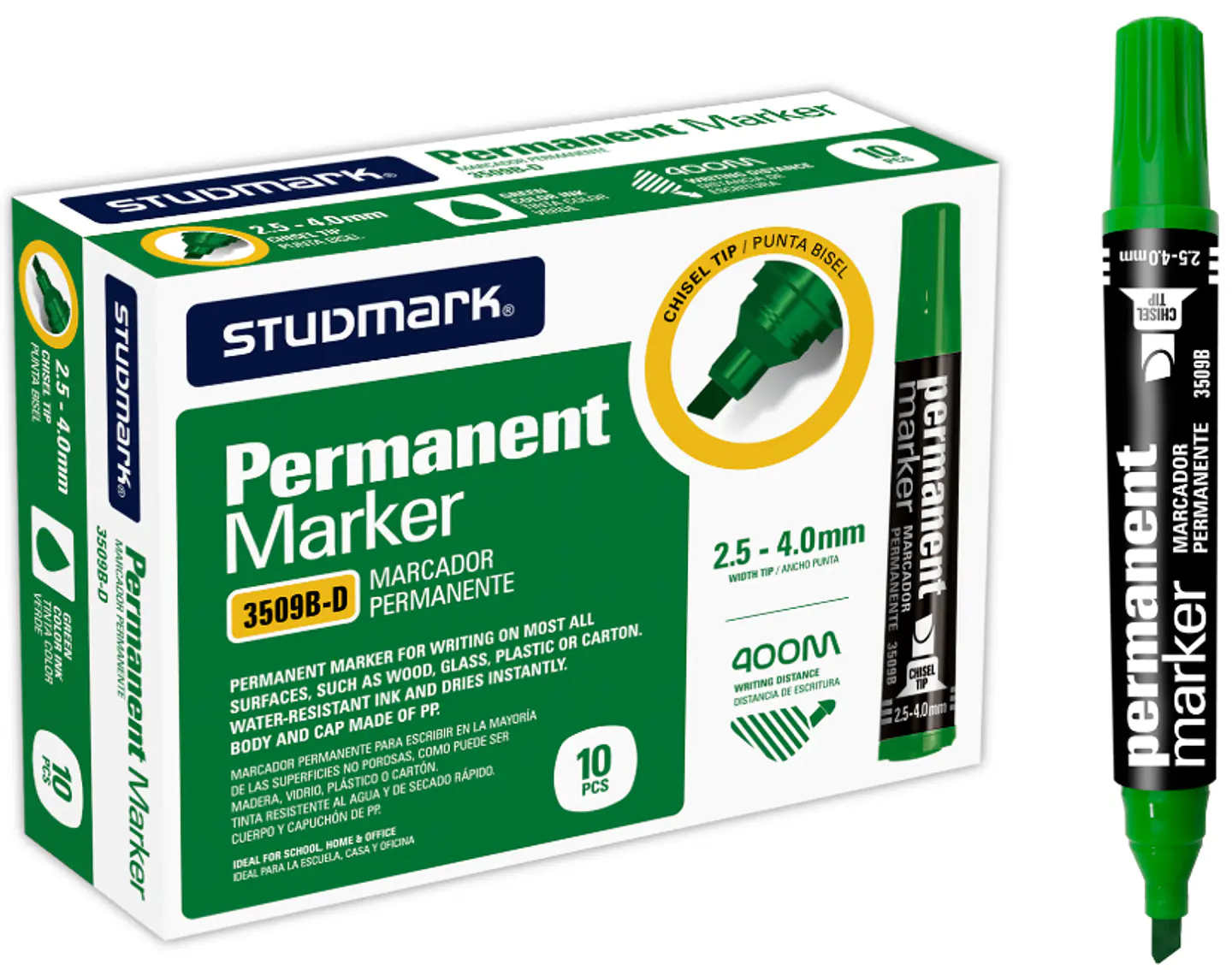 Marcador Permanente Studmark Punta Biselada 4