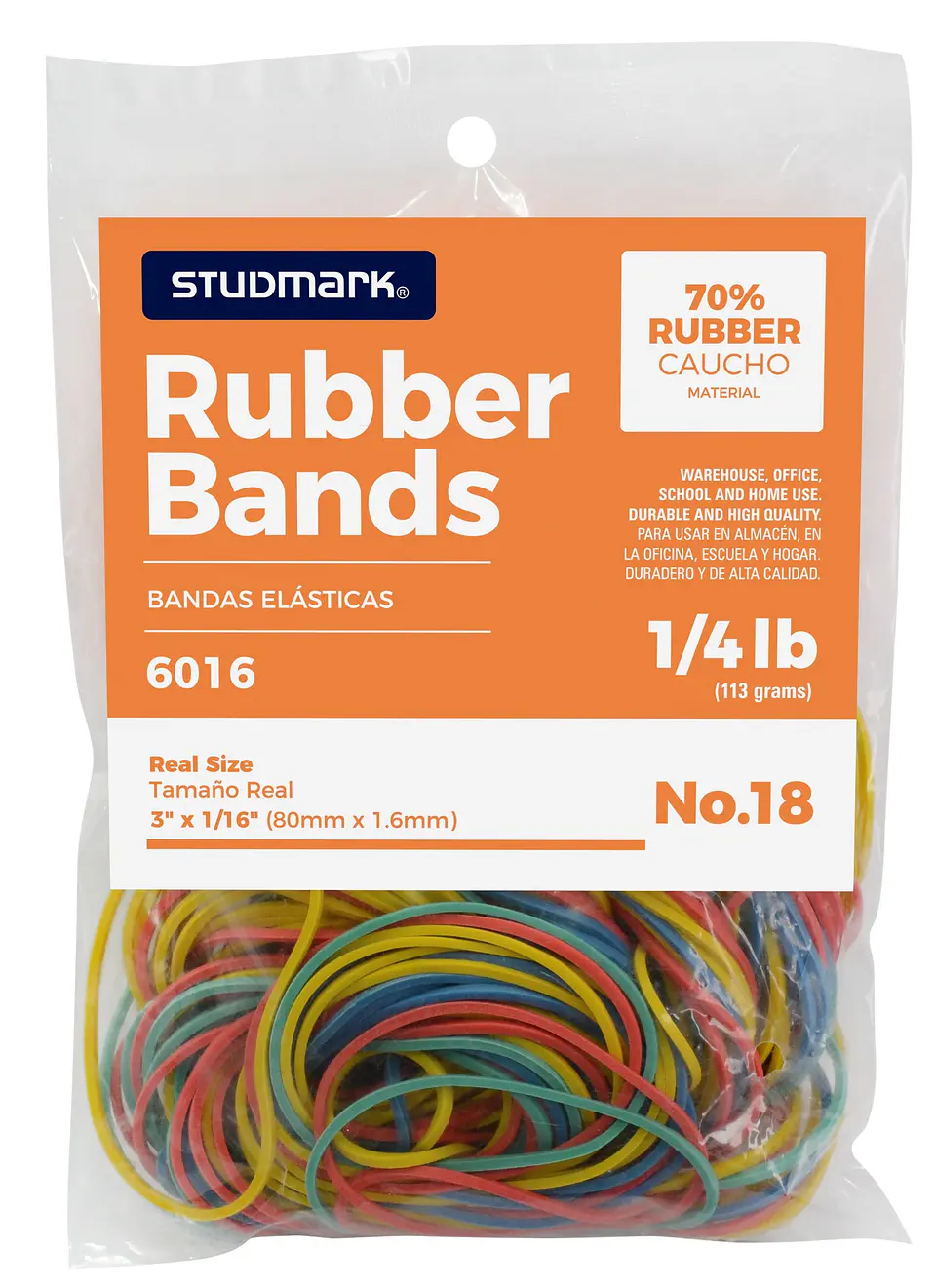 Paquete de ligas Studmark, Colores variados, 113g 1