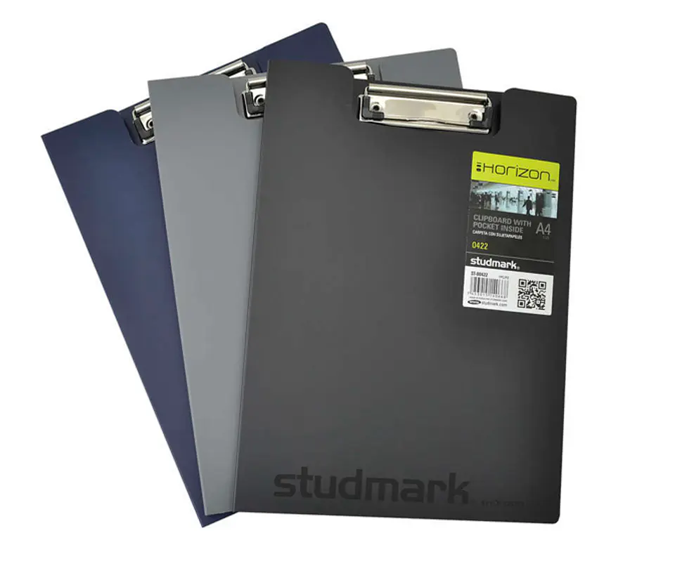 Clipboard Studmark Horizon A4 con Bolsillo Interior y Clip Metálico 1