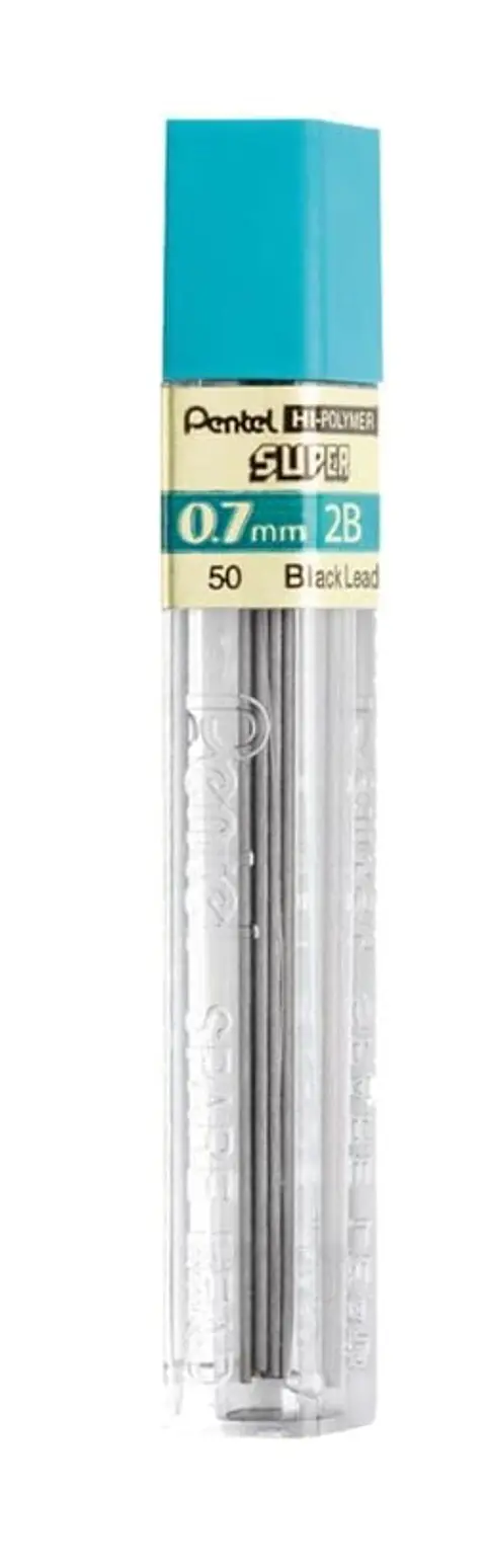 Minas Pentel Hi-Polymer 0.7 mm 2B | Repuesto para Lápiz Mecánico