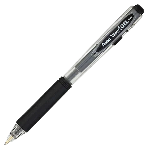 Bolígrafo Gel Pentel WOW! K437 0.7 mm Azul, Negro y Rojo