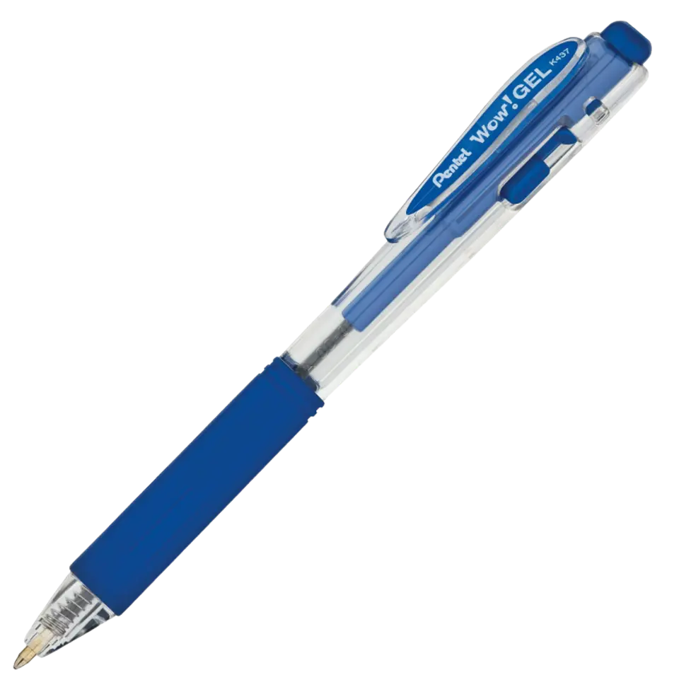 Bolígrafo Gel Pentel WOW! K437 0.7 mm Azul, Negro y Rojo 1