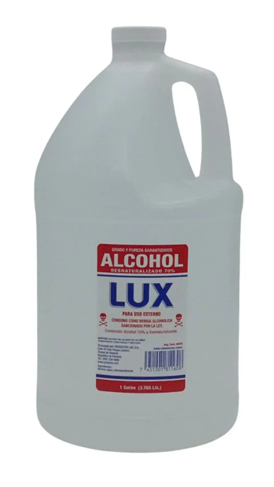 Alcohol Isopropílico Lux 70% Galón 3.78 Litros 1