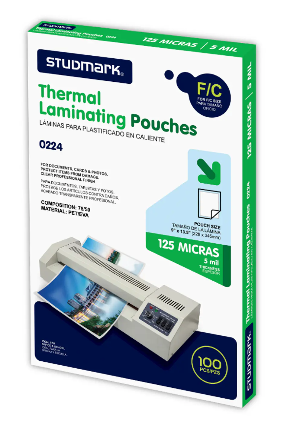 Láminas para Plastificar Studmark 228x345 mm (9 x 13.5) 1