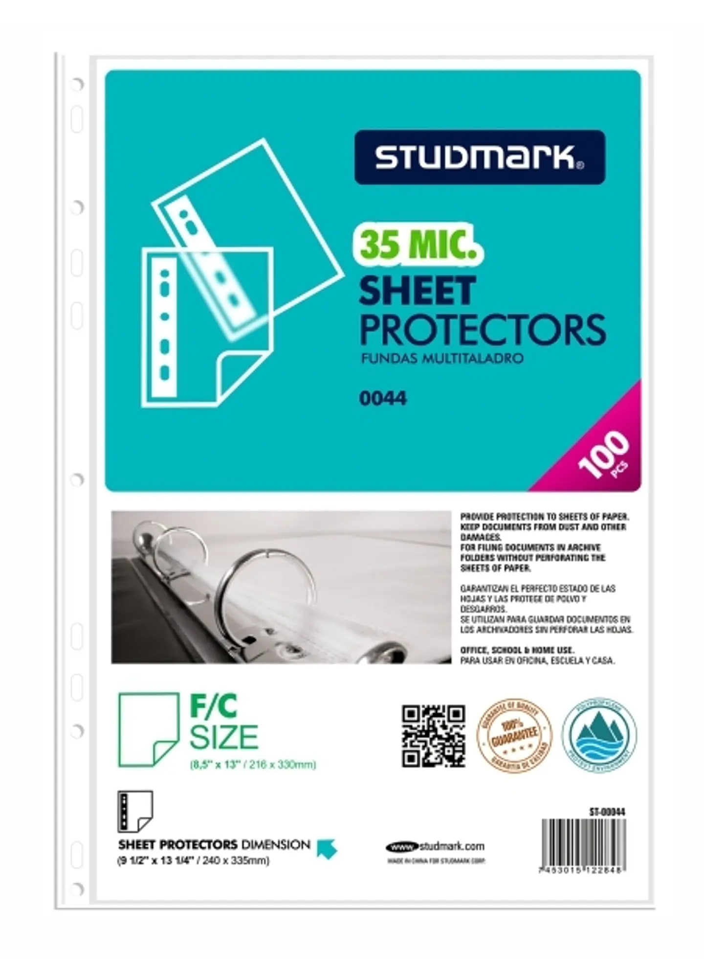 Fundas Protectoras Studmark Legal 35 Micras 100 Unidades 1