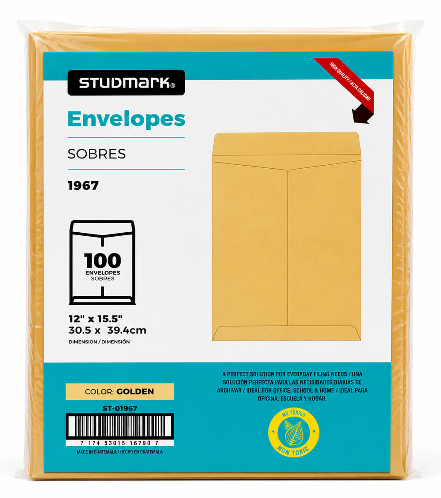 Sobres Manila Studmark 12x15.5 Paq. 100 Und. 1