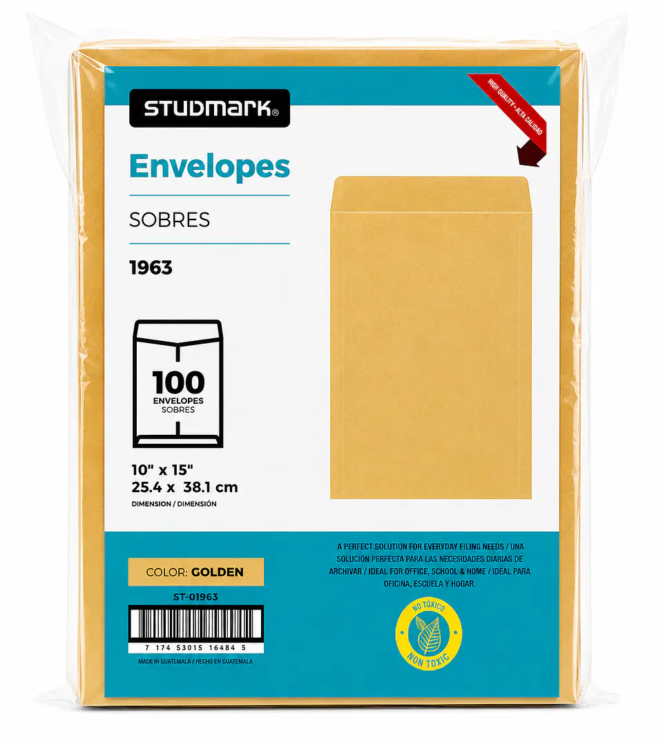 Sobres Manila Studmark 10 x 15 Pulgadas – Paquete de 100 Unidades 1
