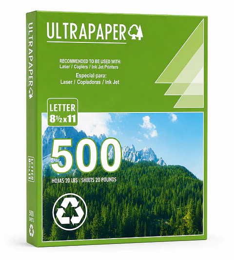 Papel UltraPaper Carta 8.5 x 11 20 lbs 94% Blancura