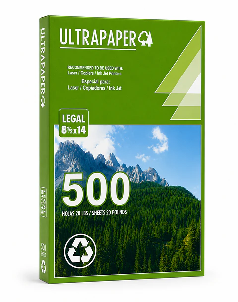 Papel UltraPaper Legal 8.5 x 14 20 lbs 94% Blancura