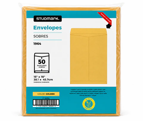 Sobres Manila Studmark 15x18 50 Unidades Archivo