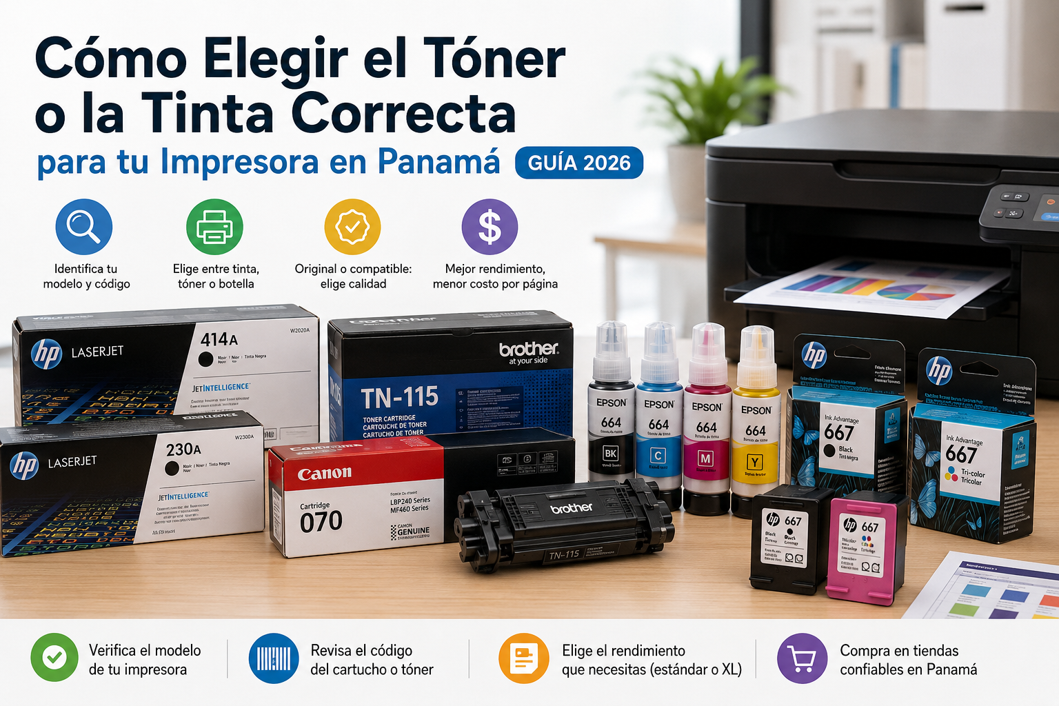 Cómo Elegir Tóner o Tinta en Panamá | Guía 2026